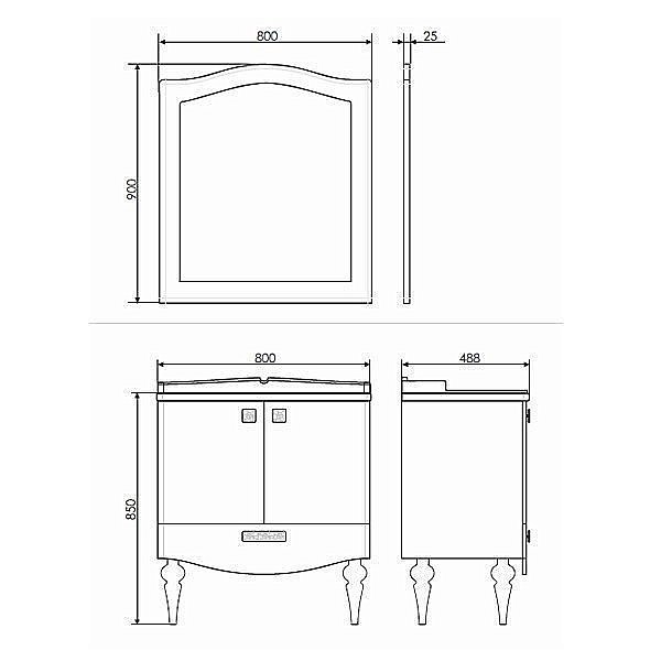 Мебель для ванной Comforty Монако 80 1 для ванной в интернет-магазине Sanbest