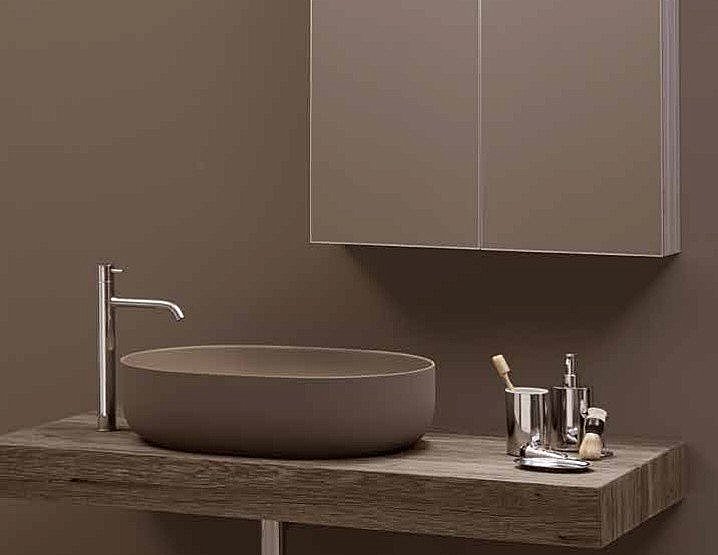 Раковина накладная Kerasan Nolita 60 534381 Nocciola mat купить в интернет-магазине Sanbest