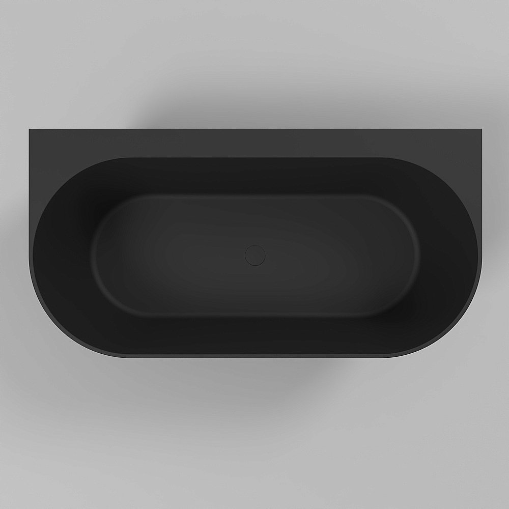 Ванна из искусственного камня WhiteCross Pearl B 155x78 черный матовый купить в интернет-магазине Sanbest
