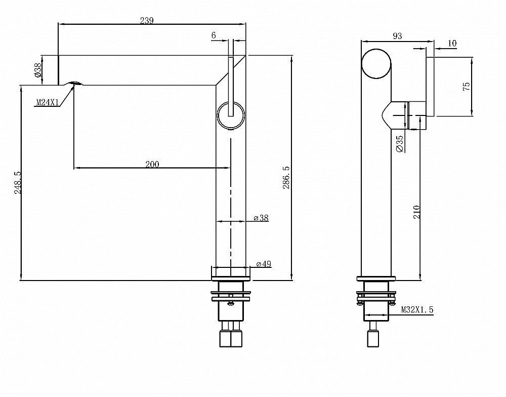 Смеситель для раковины Abber Perfekte 316 AF8A11BST-L сталь брашированная купить в интернет-магазине сантехники Sanbest