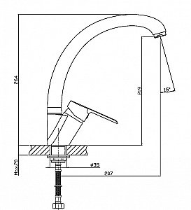 Смеситель для кухни Orange Prim M42-002cr купить в интернет-магазине сантехники Sanbest