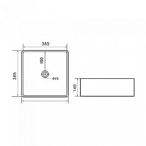Раковина накладная Orange 39 B02-385w белая купить в интернет-магазине Sanbest