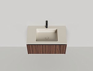 Тумба с раковиной Salini Domino 27D308ON 80 шпон Tabu/Onda Plus гладкий фасад для ванной в интернет-магазине Sanbest