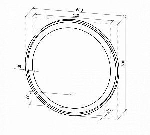 Зеркало Art&Max NAPOLI AM-Nap-600-DS-F-Grey в ванную от интернет-магазине сантехники Sanbest