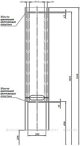 Пенал Aquanet София 207046 35 белый глянец для ванной в интернет-магазине сантехники Sanbest