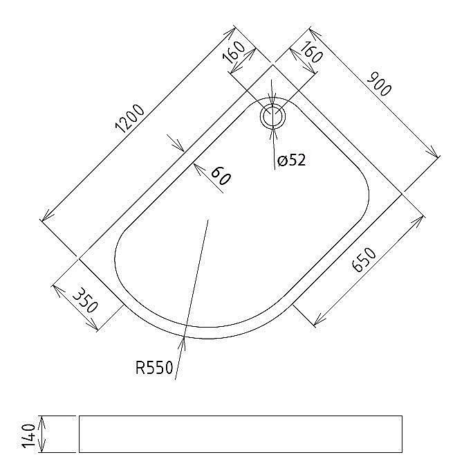 Душевой поддон Gemy ST20 L/R 120x90 белый купить в интернет-магазине Sanbest