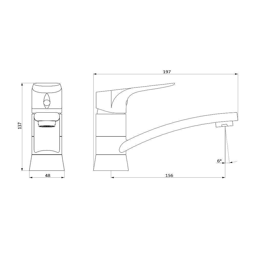 Смеситель для раковины RedBlu by Damixa Origin Bit 770220000 купить в интернет-магазине сантехники Sanbest