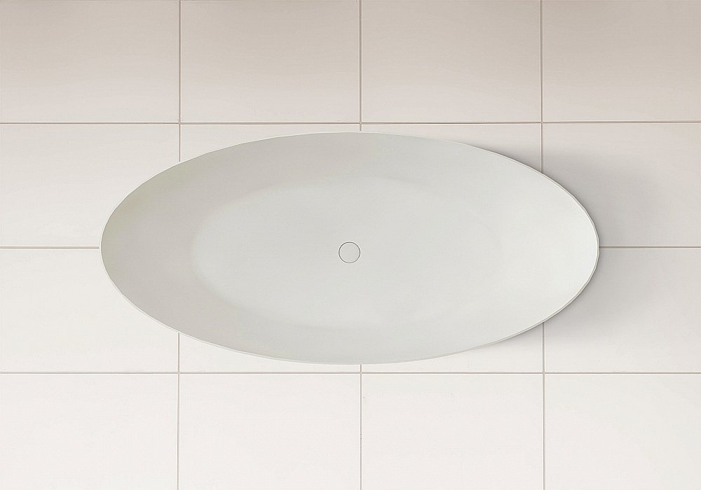 Ванна из искусственного камня ABBER Stein AS9625-1.6 160х75 белая матовая купить в интернет-магазине Sanbest