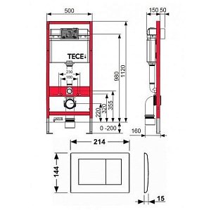 Система инсталляции для унитаза Tece 9400413 купить в интернет-магазине сантехники Sanbest