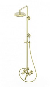 Душевая система WONZON & WOGHAND RETRO, Брашированное золото (WW-88739020-BG) купить в интернет-магазине сантехники Sanbest