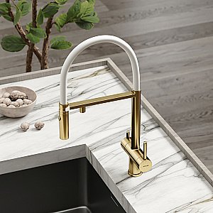 Смеситель для кухни Sancos Imola SC4010BG брашированное золото купить в интернет-магазине сантехники Sanbest