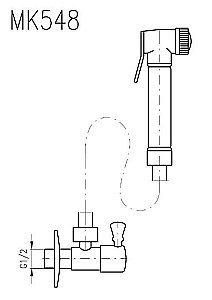 Гигиенический душ Rav-Slezak MK548Z золото купить в интернет-магазине сантехники Sanbest