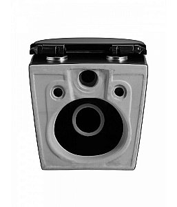 Унитаз подвесной Agger AT03144 черный матовый, с крышкой микролифт, безободковый купить в интернет-магазине Sanbest