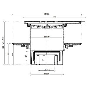 Душевой трап Pestan Confluo Standard 13000131 золото купить в интернет-магазине Sanbest