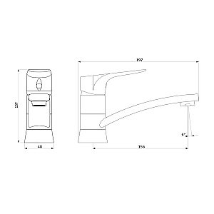 Смеситель для раковины RedBlu by Damixa Origin Bit 770220000 купить в интернет-магазине сантехники Sanbest