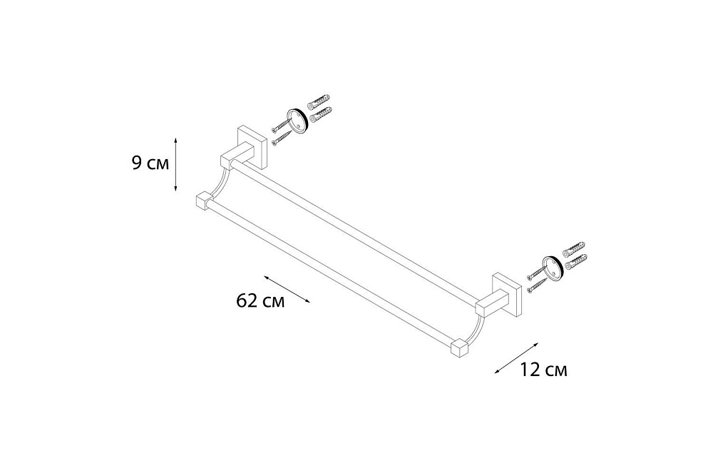 Полотенцедержатель FIXSEN METRA FX-11102 купить в интернет-магазине сантехники Sanbest