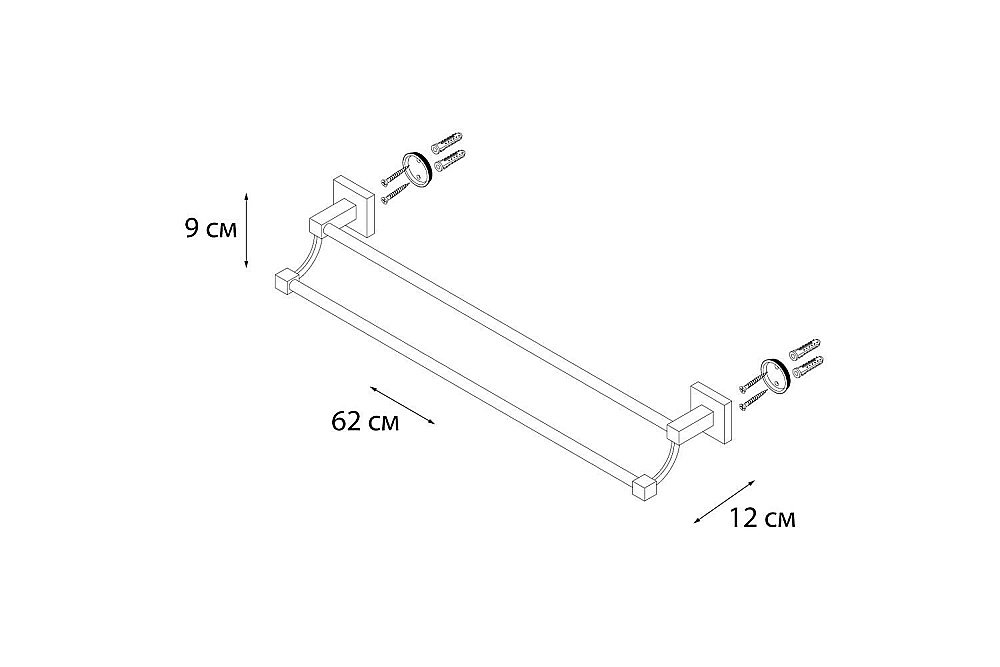 Полотенцедержатель FIXSEN METRA FX-11102 купить в интернет-магазине сантехники Sanbest