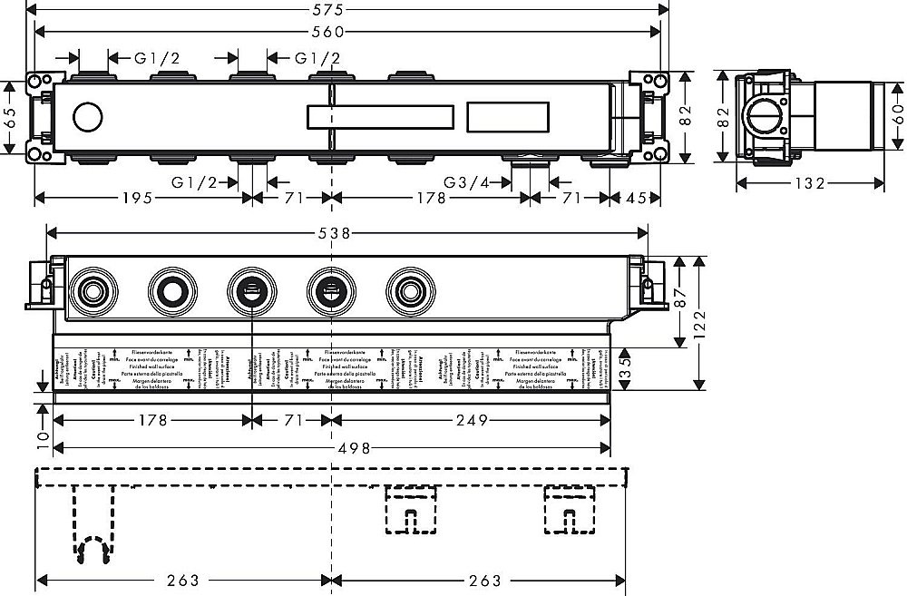 Скрытая часть Hansgrohe RainSelect 15311180 купить в интернет-магазине сантехники Sanbest