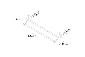 Полотенцедержатель FIXSEN METRA FX-11102 купить в интернет-магазине сантехники Sanbest