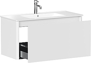 Тумба с раковиной Allen Brau Gravity 100 1.370014.WM белая матовая для ванной в интернет-магазине Sanbest