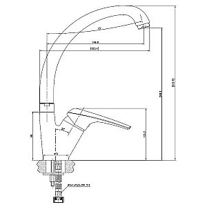 Смеситель для кухни Aquanet Conte SD91385 купить в интернет-магазине сантехники Sanbest