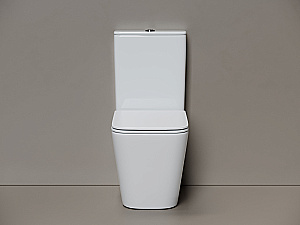 Унитаз напольный Ceramica Nova Cubic CN1803T-B/CN1803T-T белый, безободковый, с крышкой микролифт, слив торнадо купить в интернет-магазине Sanbest