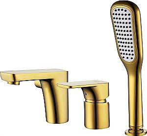 Смеситель на борт ванны D&K Берлин Торро DA1434903 матовое золото купить в интернет-магазине сантехники Sanbest