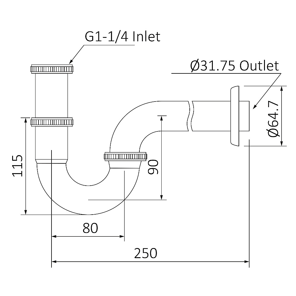 Сифон для раковины Timo 961/16L белый матовый купить в интернет-магазине сантехники Sanbest
