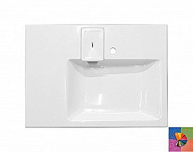 Раковина Эстет Рига 80 цвет по RAL с блестками правая купить в интернет-магазине сантехники Sanbest