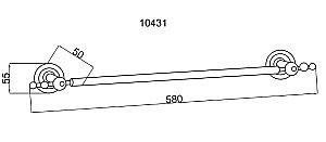 Полотенцедержатель Boheme Brillante 10431 купить в интернет-магазине сантехники Sanbest