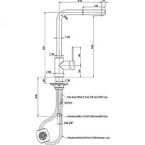 Смеситель для кухни PAINI Piemonte PICR46H4 хром купить в интернет-магазине сантехники Sanbest