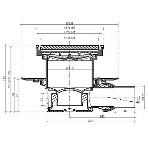 Душевой трап Pestan Confluo Standard 13000121 золото купить в интернет-магазине Sanbest