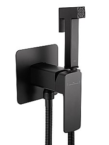 Смеситель с гигиеническим душем встраиваемый WONZON & WOGHAND EDGE, Черный матовый (WW-88829003-MB) купить в интернет-магазине сантехники Sanbest