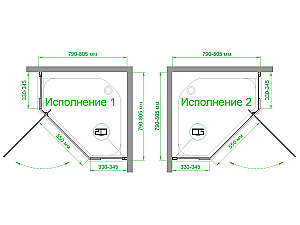 Душевой уголок Royal Bath FATO RB 80TR-T-BL 80х80 стекло прозрачное/профиль черный купить в интернет-магазине Sanbest