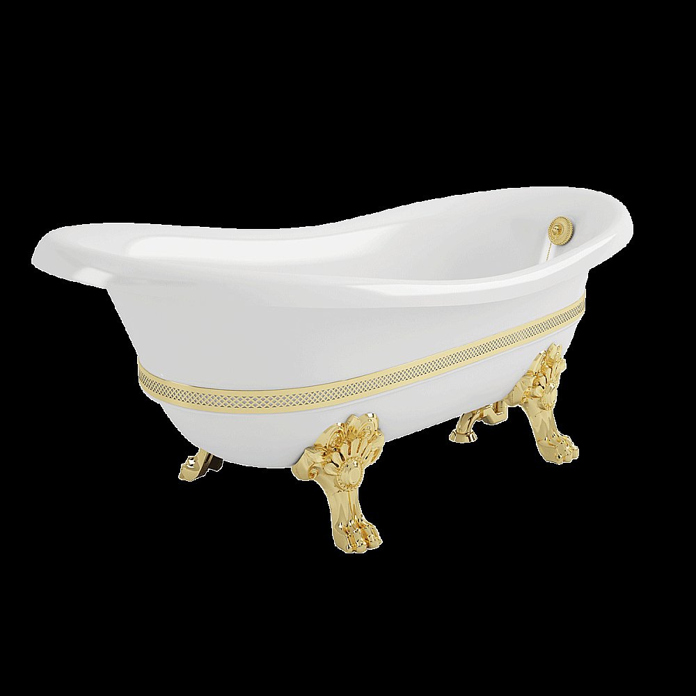 Ванна Migliore Bella DECOR на лапах MIGLIORE 25128 170х80 белая,золото купить в интернет-магазине Sanbest
