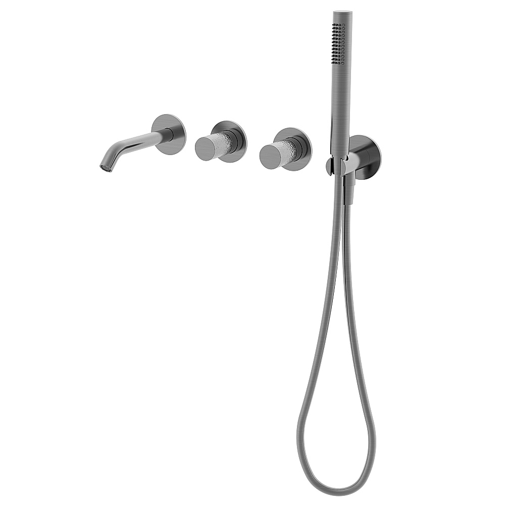 Смеситель для ванны Vincea Aura VBTW-6AU1GM вороненая сталь купить в интернет-магазине сантехники Sanbest