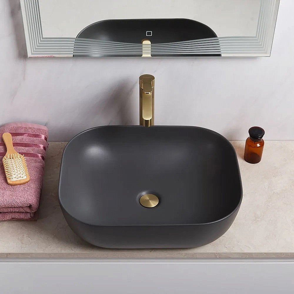 Раковина накладная BelBagno 50 BB1302-H311 серая матовая купить в интернет-магазине Sanbest
