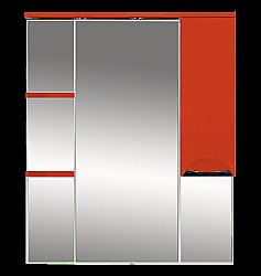 Зеркало со шкафом Misty Жасмин 85 красная пленка правое купить в интернет-магазине сантехники Sanbest