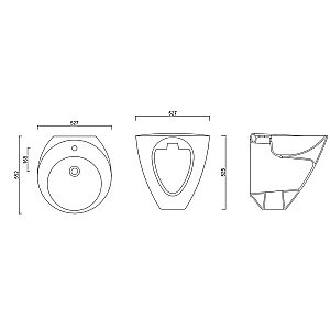 Раковина Gural Vit ARYA AR01MNL01 купить в интернет-магазине Sanbest
