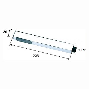 Душевая лейка Paini Quadra 53CR155AO хром купить в интернет-магазине сантехники Sanbest