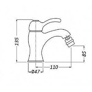 Смеситель на биде Magliezza Luce 50127 золото купить в интернет-магазине сантехники Sanbest