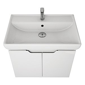 Тумба с  раковиной подвесная Dreja Q (D) 70 белый глянец для ванной в интернет-магазине Sanbest