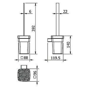 Ершик для туалета Langberger Vico 11325A купить в интернет-магазине сантехники Sanbest