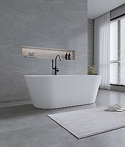 Ванна из искусственного камня TIMO solid ELISSA1500 150х75 белая купить в интернет-магазине Sanbest