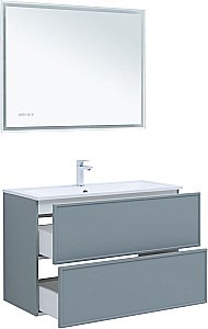 Тумба с раковиной Aquanet Арт 313277 100 мисти грин для ванной в интернет-магазине Sanbest