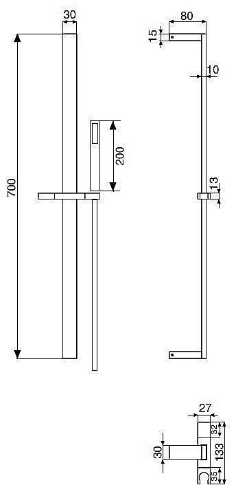 Душевая гарнитура Cezares Unika CZR-L-SD золото купить в интернет-магазине сантехники Sanbest