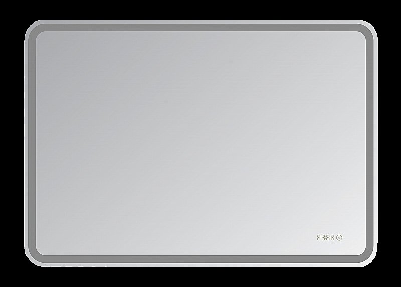 Зеркало Misty Стайл D13 100x70 с часами в ванную от интернет-магазине сантехники Sanbest