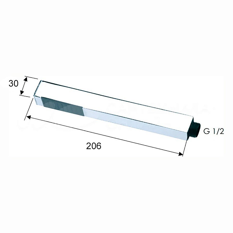 Душевая лейка Paini Quadra 53CR155AO хром купить в интернет-магазине сантехники Sanbest