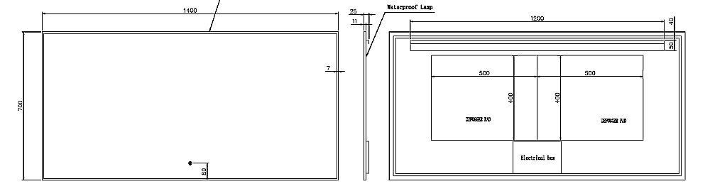 Зеркало Boheme 140 543-140-GM графит в ванную от интернет-магазине сантехники Sanbest