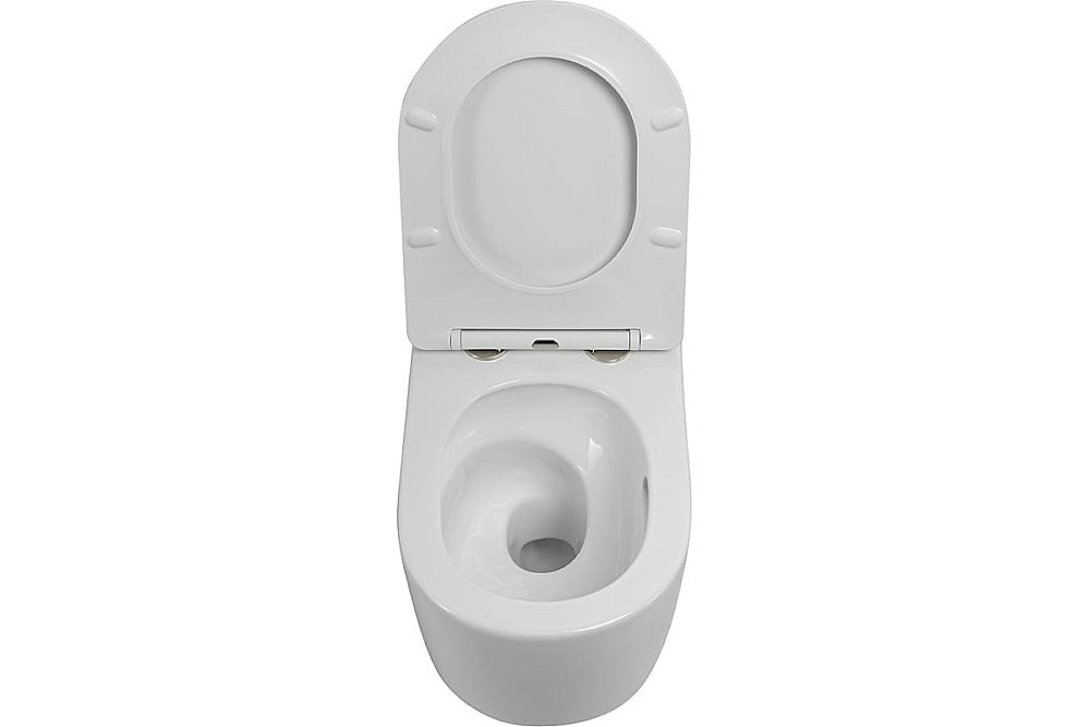 Унитаз подвесной Art&Max NAPOLI AM100CHRV/SC белый, с сиденьем микролифт, безободковый купить в интернет-магазине Sanbest